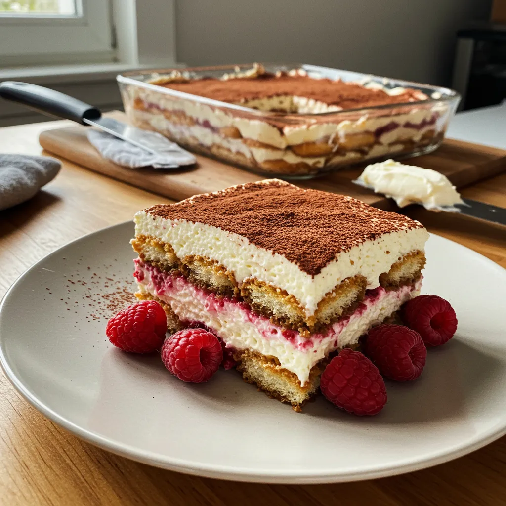 Fresh Raspberry Tiramisu: Ultimate Elegant Berry-Infused Italian Dessert Perfection - main view